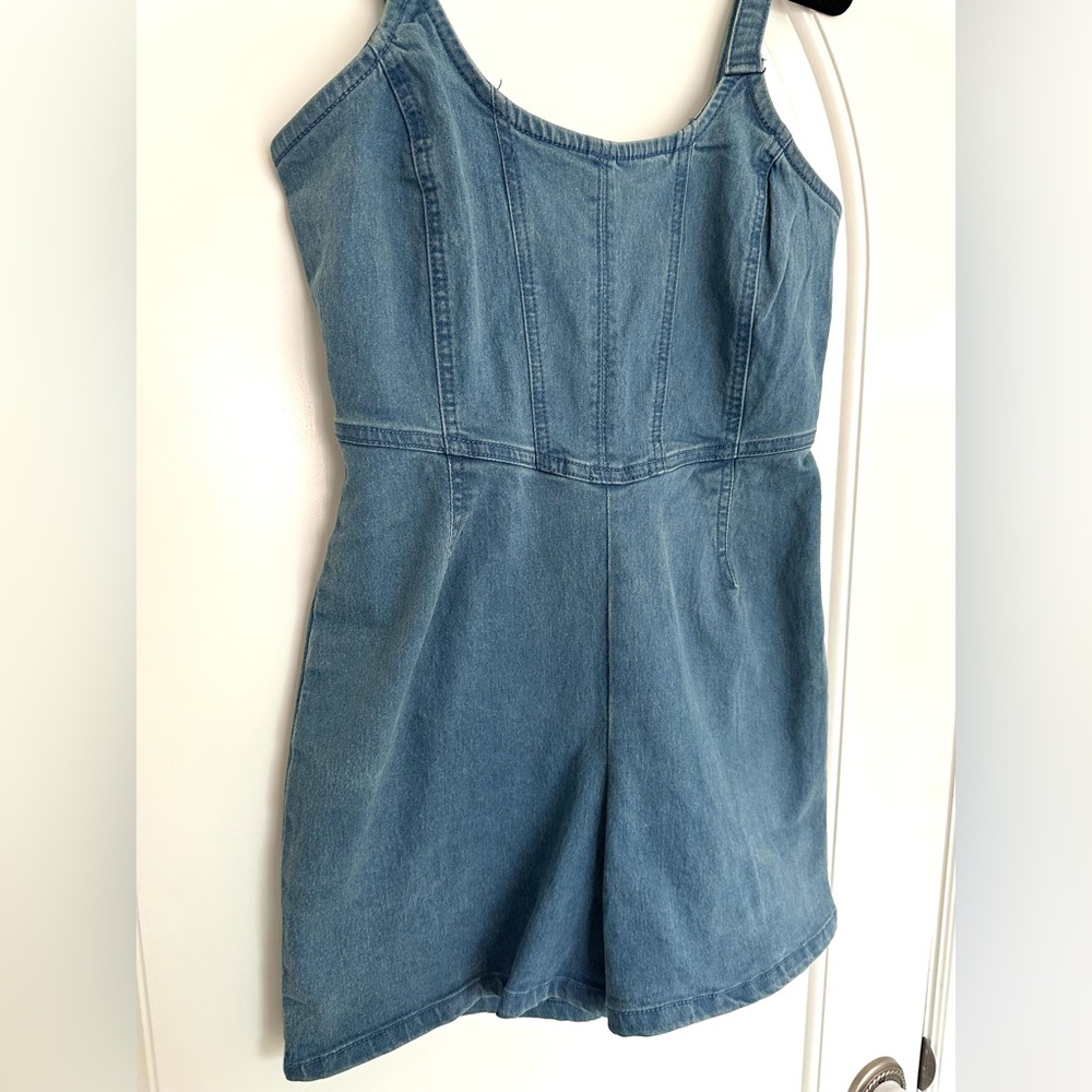 Denim Short Romper Size S